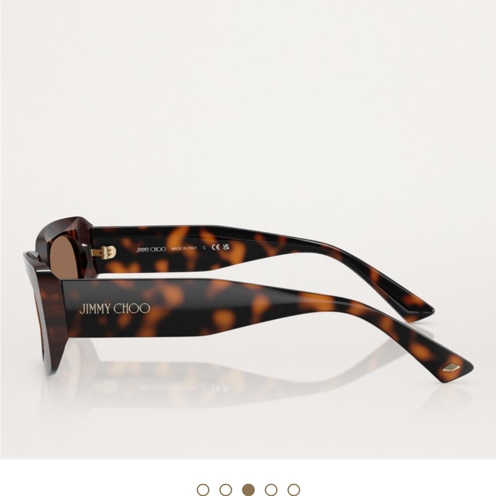 Jimmy Choo Brown Rectangular Sunglasses - Picture 3 of 11